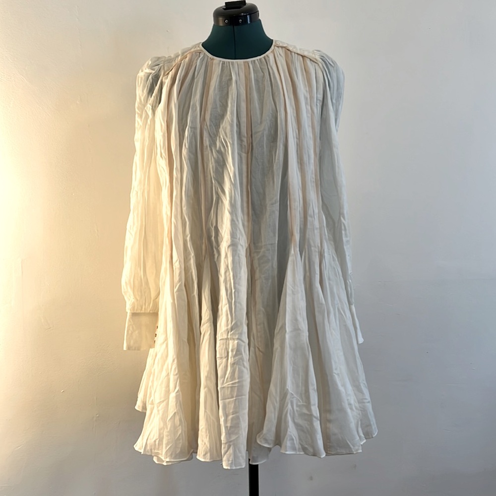 AJE Flowy White Mini Dress